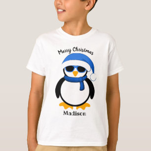 Niedlicher cooler Pinguin Weihnachten T-Shirt