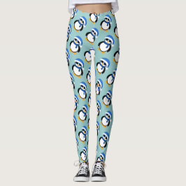 Niedlicher cooler Pinguin Weihnachtswintermuster b Leggings