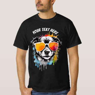 Niedlicher Cooler Welpe mit Sonnenbrille T-Shirt