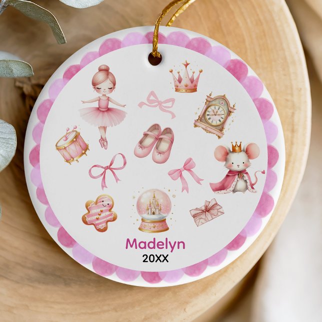 Niedlicher Coquette Bogen Nutcracker Ballerina pin Keramik Ornament (Von Creator hochgeladen)