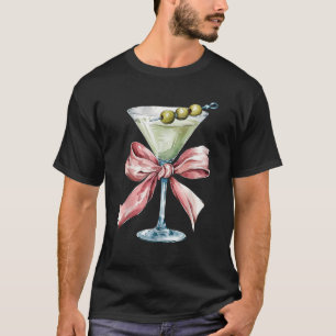 Niedlicher Coquette Bow mit Martini Coquette Ästhe T-Shirt