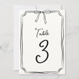 Niedlicher Coquette-Kachel-Tischnummer