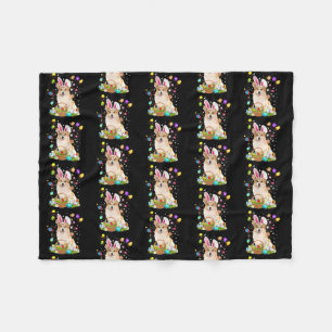 Niedlicher Corgi Ei Ostertag Hunde Vater Hunde Mam Fleecedecke