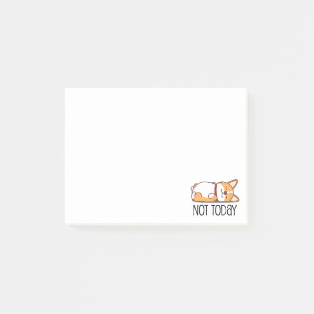 Niedlicher Corgi Geschenk Funny Dog Lover nicht he Post-it Klebezettel (Vorderseite)