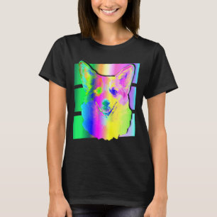 Niedlicher Corgi Hund Farbenfroh Art T-Shirt