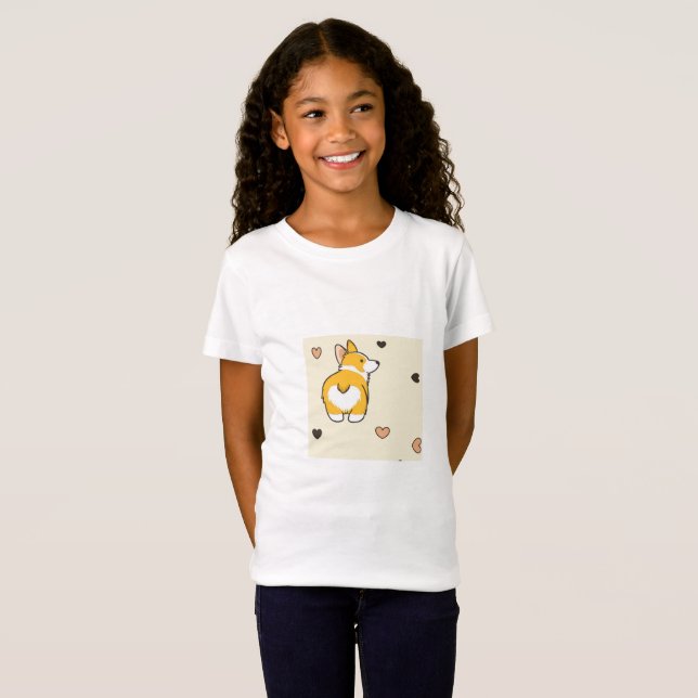 Niedlicher Corgi-Hund T-Shirt (Vorne ganz)