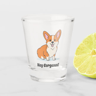 Niedlicher Corgi mit Funny Joke Schnapsglas