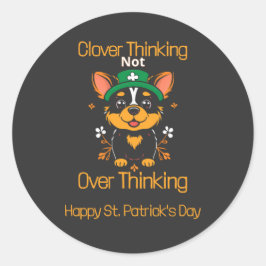 Niedlicher Corgi St. Patrick's Day Sticker