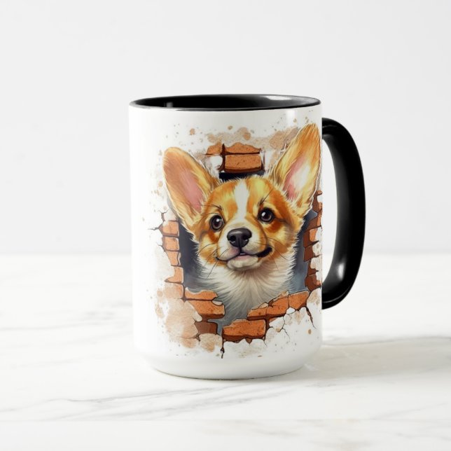 Niedlicher Corgi Tasse (VorderseiteRechts)