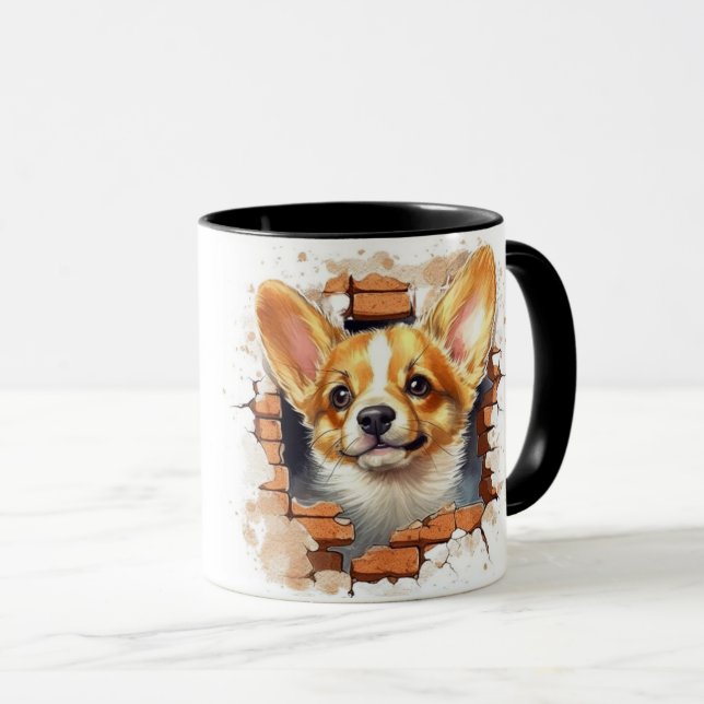 Niedlicher Corgi Tasse (VorderseiteRechts)