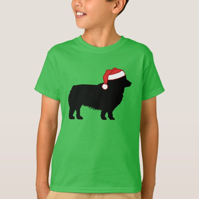 Niedlicher Corgi Weihnachtshund in Weihnachtsmannm T-Shirt (Vorderseite)