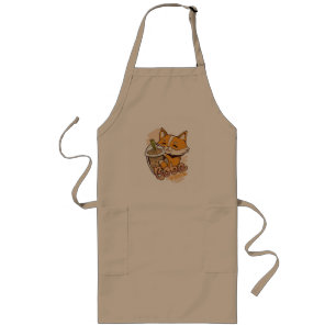 Niedlicher Corgi Welpe mit Blasen Tee Lange Schürze