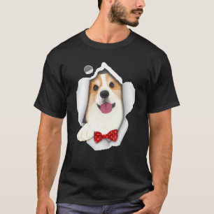 Niedlicher Corgi Zerrissenes Tuch Corgi Corgi Fra T-Shirt