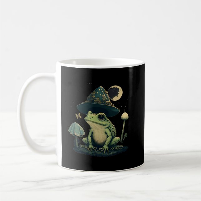 Niedlicher Cotattcore Ästhetischer Froschmuck Mush Kaffeetasse (Links)
