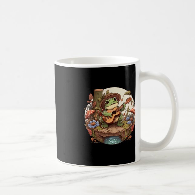 Niedlicher Cotattecore-Ästhetischer Frosch Banjo s Kaffeetasse (Rechts)