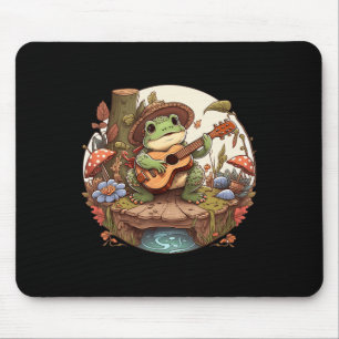 Niedlicher Cotattecore-Ästhetischer Frosch Banjo s Mousepad