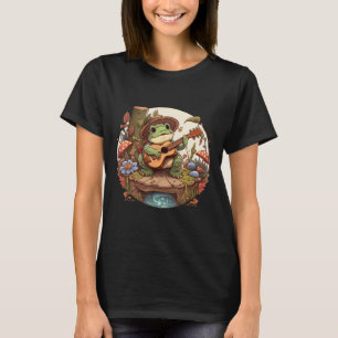Niedlicher Cotattecore-Ästhetischer Frosch Banjo s T-Shirt