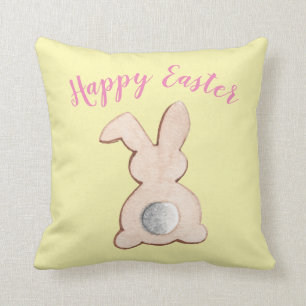 Niedlicher Cottontail Ostern Bunny Yellow Throw Ki Kissen