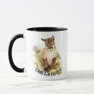Niedlicher Cougar Mountain Lion Cat Kitten FIERCE  Tasse