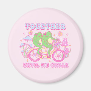 Niedlicher Couple Frog - Zusammen, bis wir Croak h Magnet