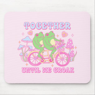 Niedlicher Couple Frog - Zusammen, bis wir Croak h Mousepad