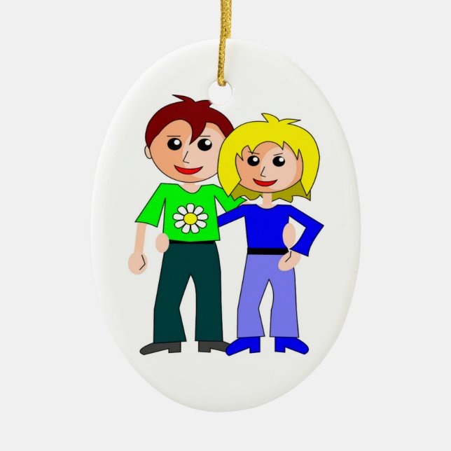 NIEDLICHER COUPLE KERAMIKORNAMENT (Vorne)