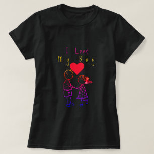 Niedlicher Couple T - Shirt mit Text - I Liebe My