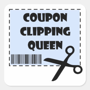Niedlicher Coupon Clipping Queen Sprichwort Quadratischer Aufkleber