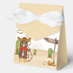 Niedlicher Cowboy Bear Western Rodeo Cactus Kinder Geschenkschachtel