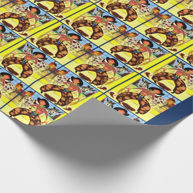 niedlicher Cowboy Geschenkpapier (Ecke)