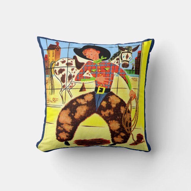 niedlicher Cowboy Kissen (Vorderseite)