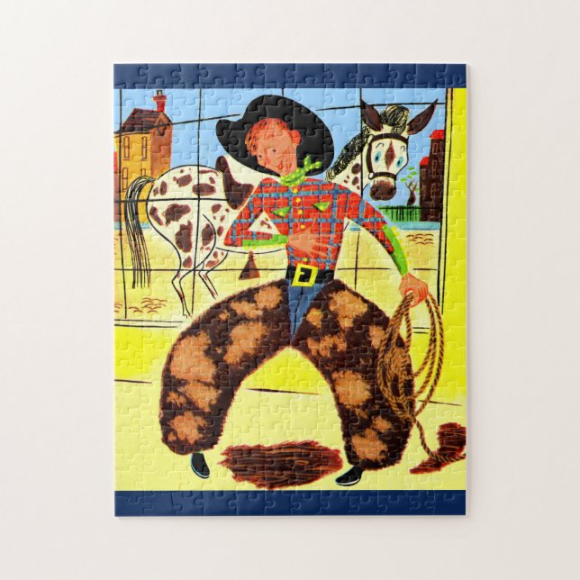 niedlicher Cowboy Puzzle (Vertikal)