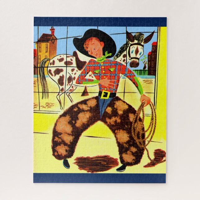 niedlicher Cowboy Puzzle (Vertikal)