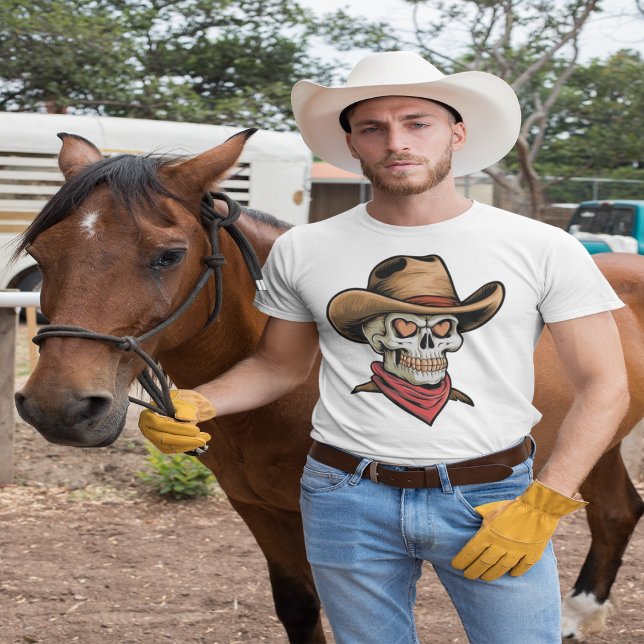 Niedlicher Cowboy-Schädel - Herzaugen T-Shirt (Von Creator hochgeladen)