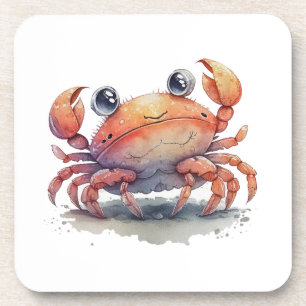 Niedlicher Crab-Hard-Kunststoff-Untersetzer Getränkeuntersetzer