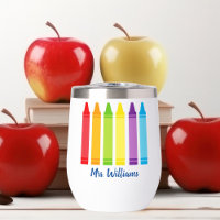 Niedlicher Crayon-Grundschullehrer Personalisiert