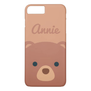 Niedlicher Cudly Brown Bear Individuelle Name Hü Case-Mate iPhone Hülle