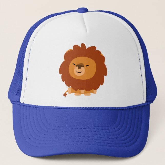 Niedlicher Cudly Cartoon Lion Hat Truckerkappe (Vorderseite)