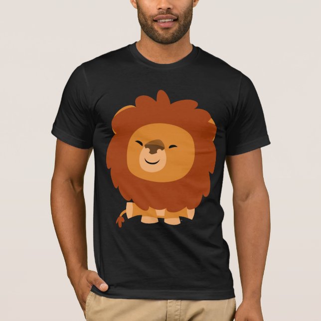 Niedlicher Cudly Cartoon Lion T - Shirt (Vorderseite)