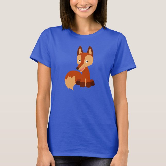 Niedlicher Cuning Cartoon Fox Women T - Shirt (Vorderseite)