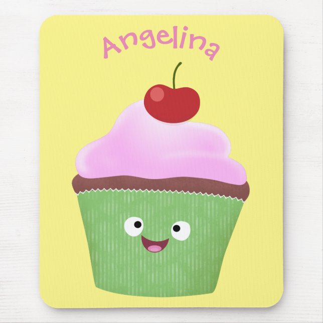 Niedlicher Cupcake Cartoon Mousepad (Vorne)