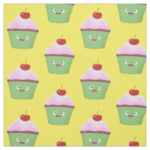 Niedlicher Cupcake Cartoon Stoff