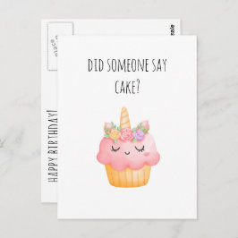 Niedlicher Cupcake Funny Happy Birthday Postkarte