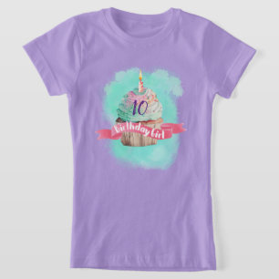 Niedlicher Cupcake Geburtstag Girl Cupcake mit Alt T-Shirt
