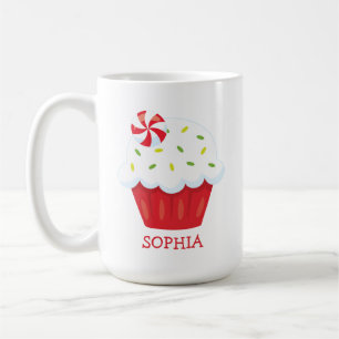 Niedlicher Cupcake Personalisierte Weihnachtsfeier Kaffeetasse