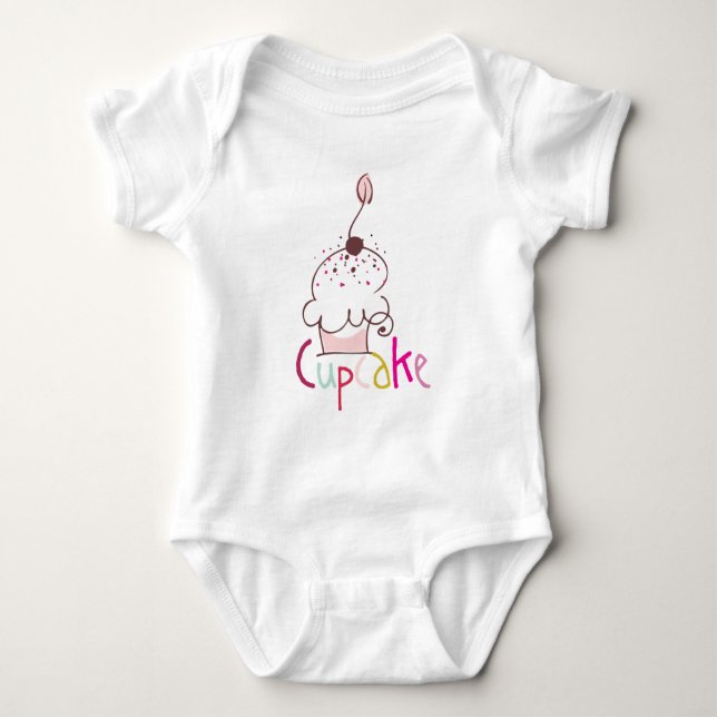 Niedlicher Cupcake-Säugling Baby Strampler (Vorderseite)