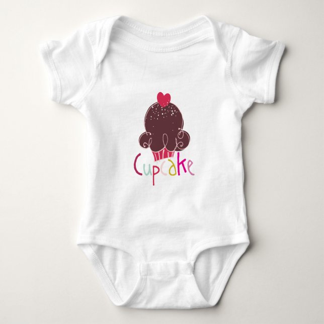 Niedlicher Cupcake-Säugling Baby Strampler (Vorderseite)