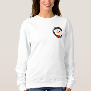 Niedlicher Custom Snowman mit Red Bowtie Black Buf Sweatshirt