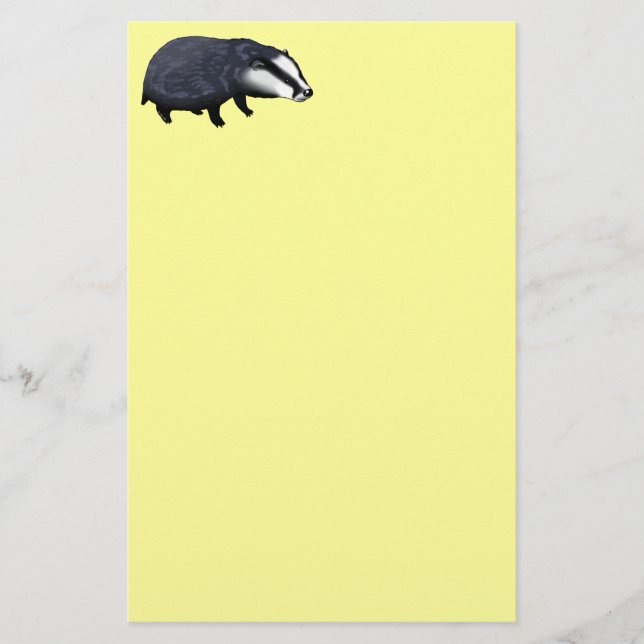 Niedlicher Dachs Briefpapier (Vorderseite)