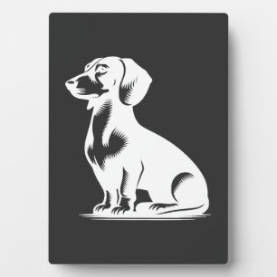 Niedlicher Dachshund stilvoller kleiner Jagdhund Fotoplatte
